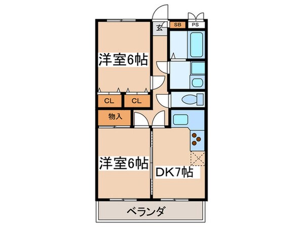 スタウト調布の物件間取画像